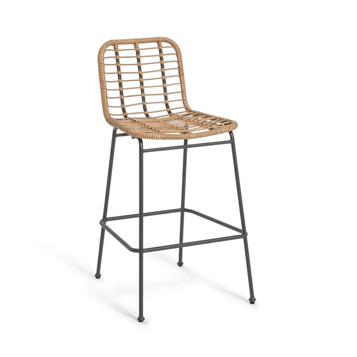 Bamboo And Iron Bar Set - Attractive Black Color